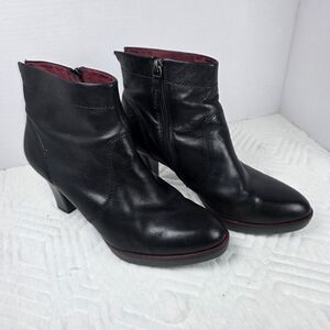 Sleek Black Leather Ankle Booties